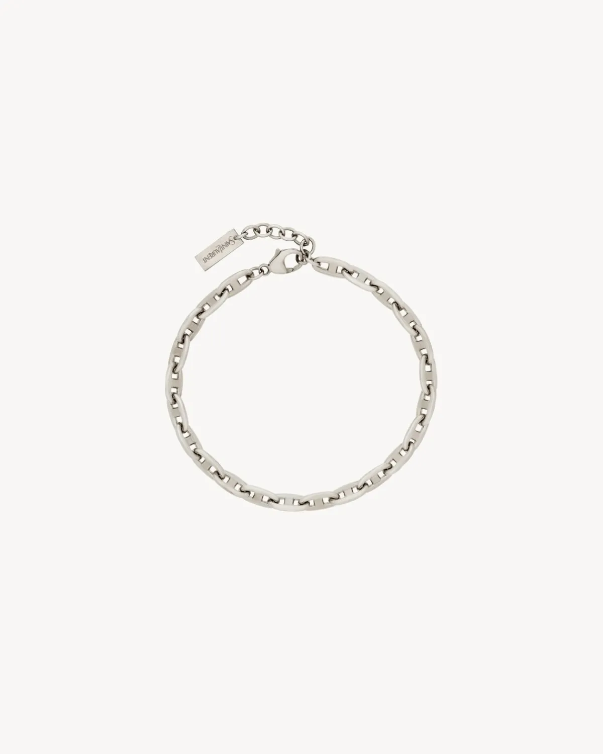 Saint Laurent Jewelry-anchor-chain bracelet in metal LIGHTOXIDIZEDSILVER