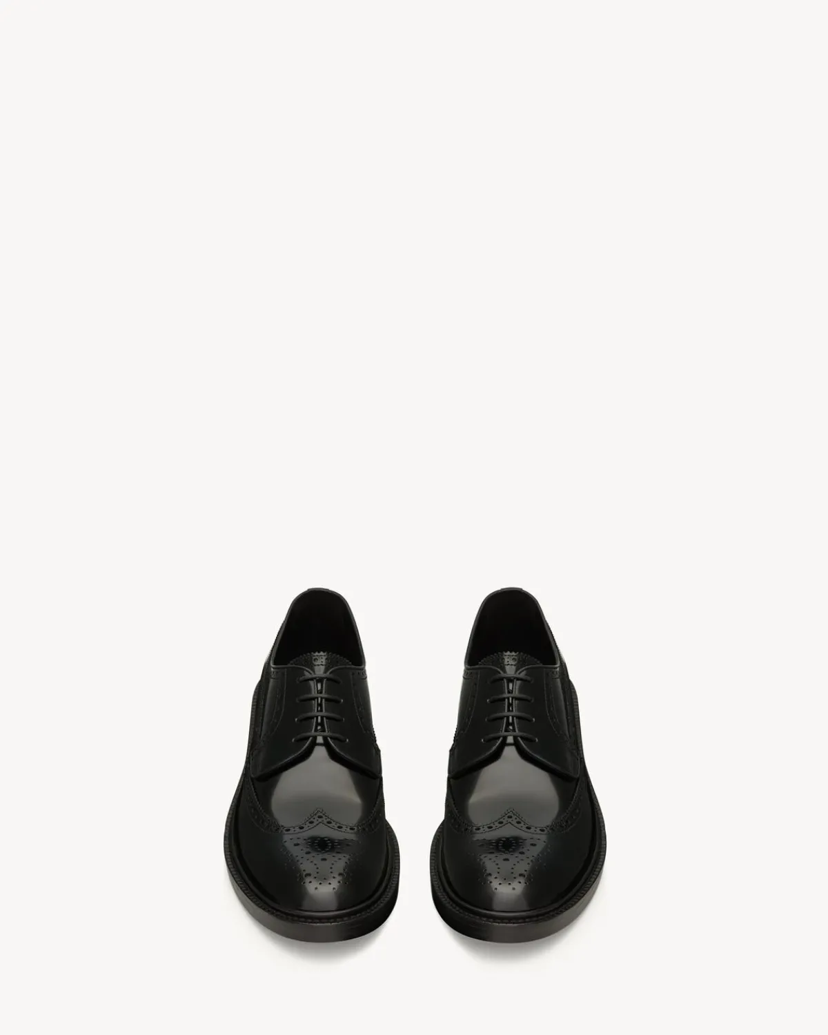 Saint Laurent Derbies-ANTOINE derbies in glazed leather BLACK