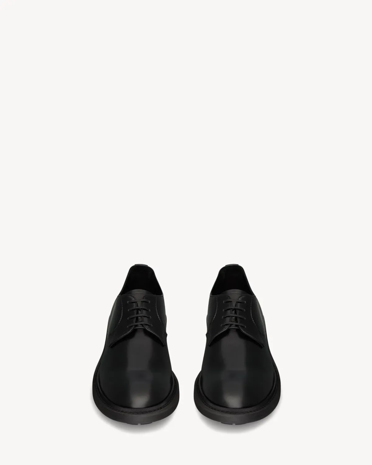 Saint Laurent Derbies-ANTOINE derbies in smooth leather BLACK