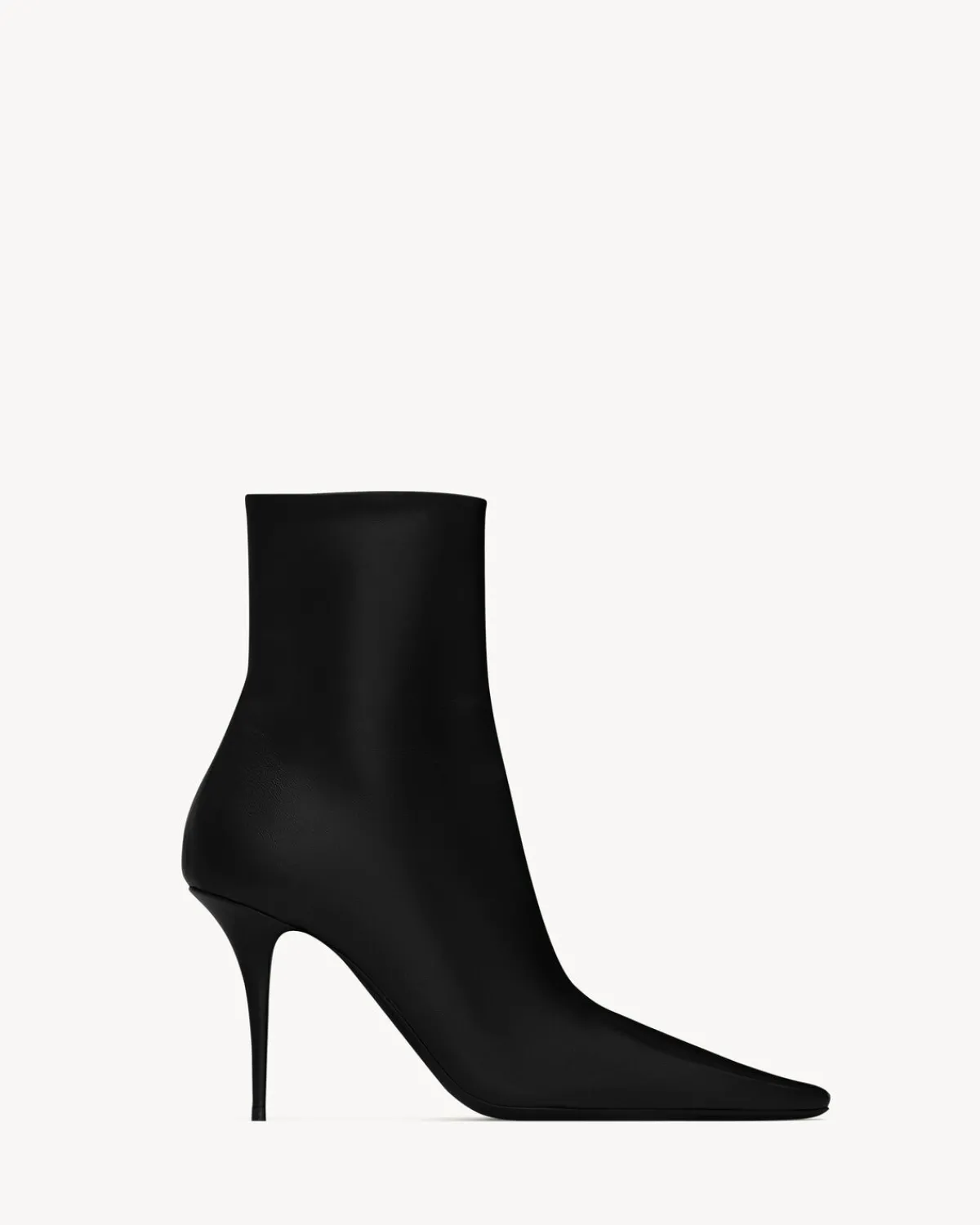 Saint Laurent Boots-ASHLEY booties in smooth leather BLACK