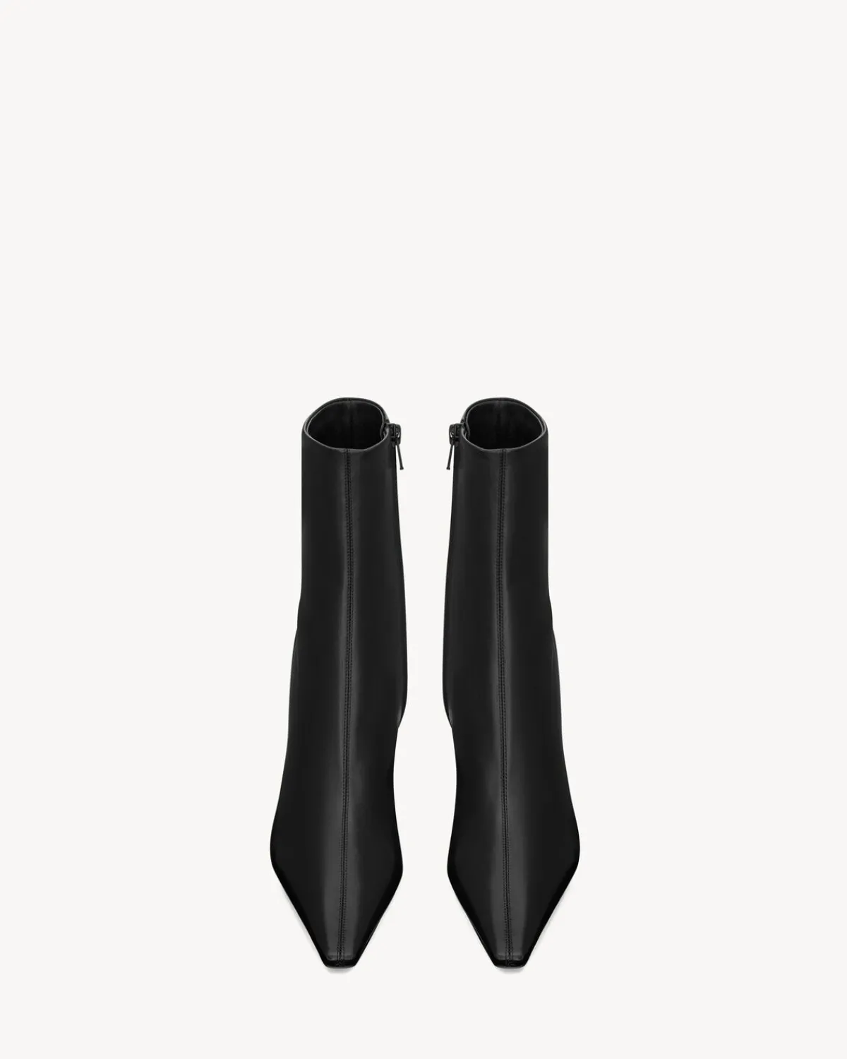 Saint Laurent Boots-ASHLEY booties in smooth leather BLACK