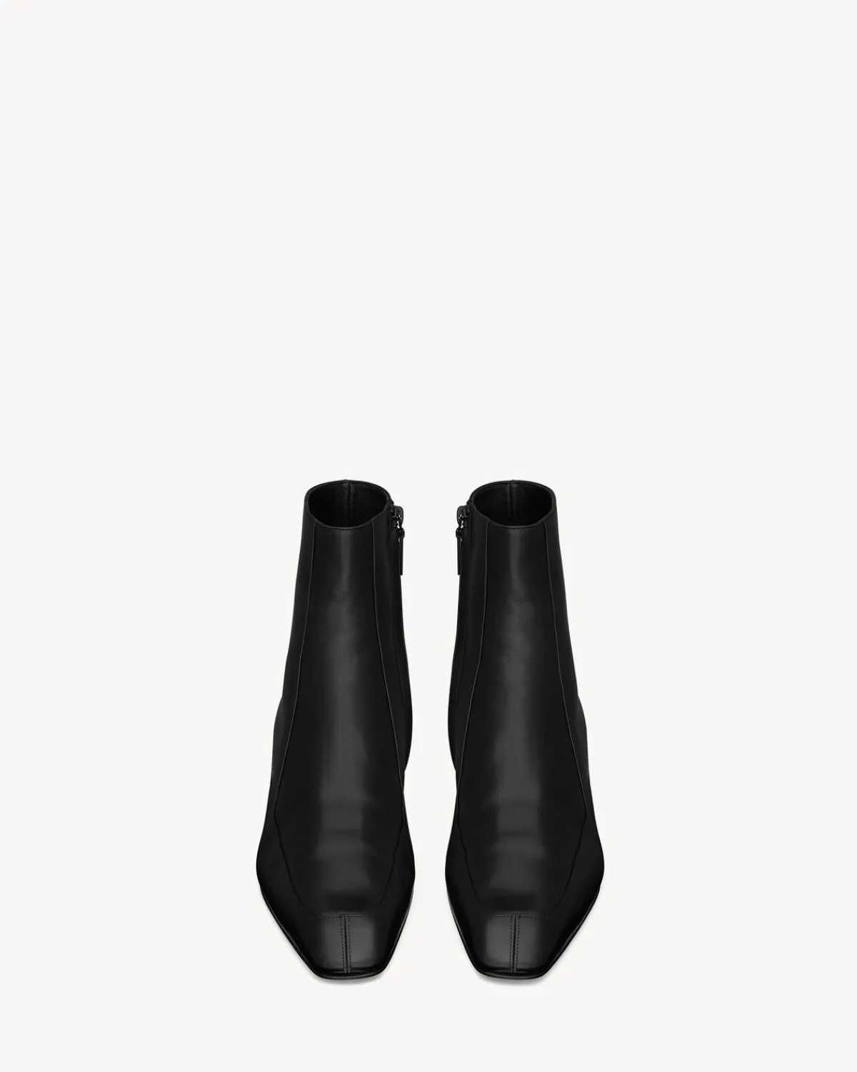 Saint Laurent Boots-AUGUSTIN boots in smooth leather BLACK