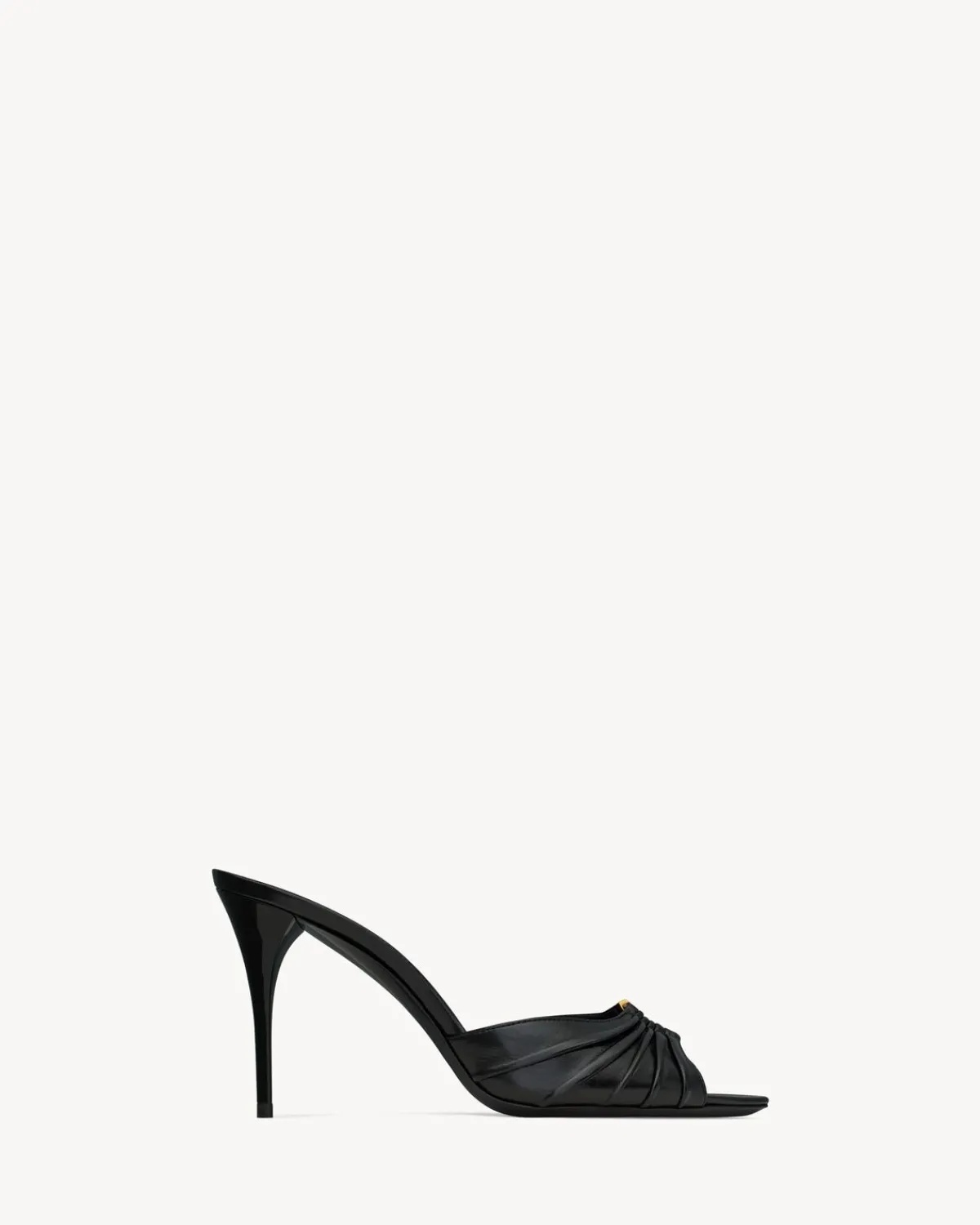 Saint Laurent Pumps And Mules-BABYLONE mules in smooth leather BLACK