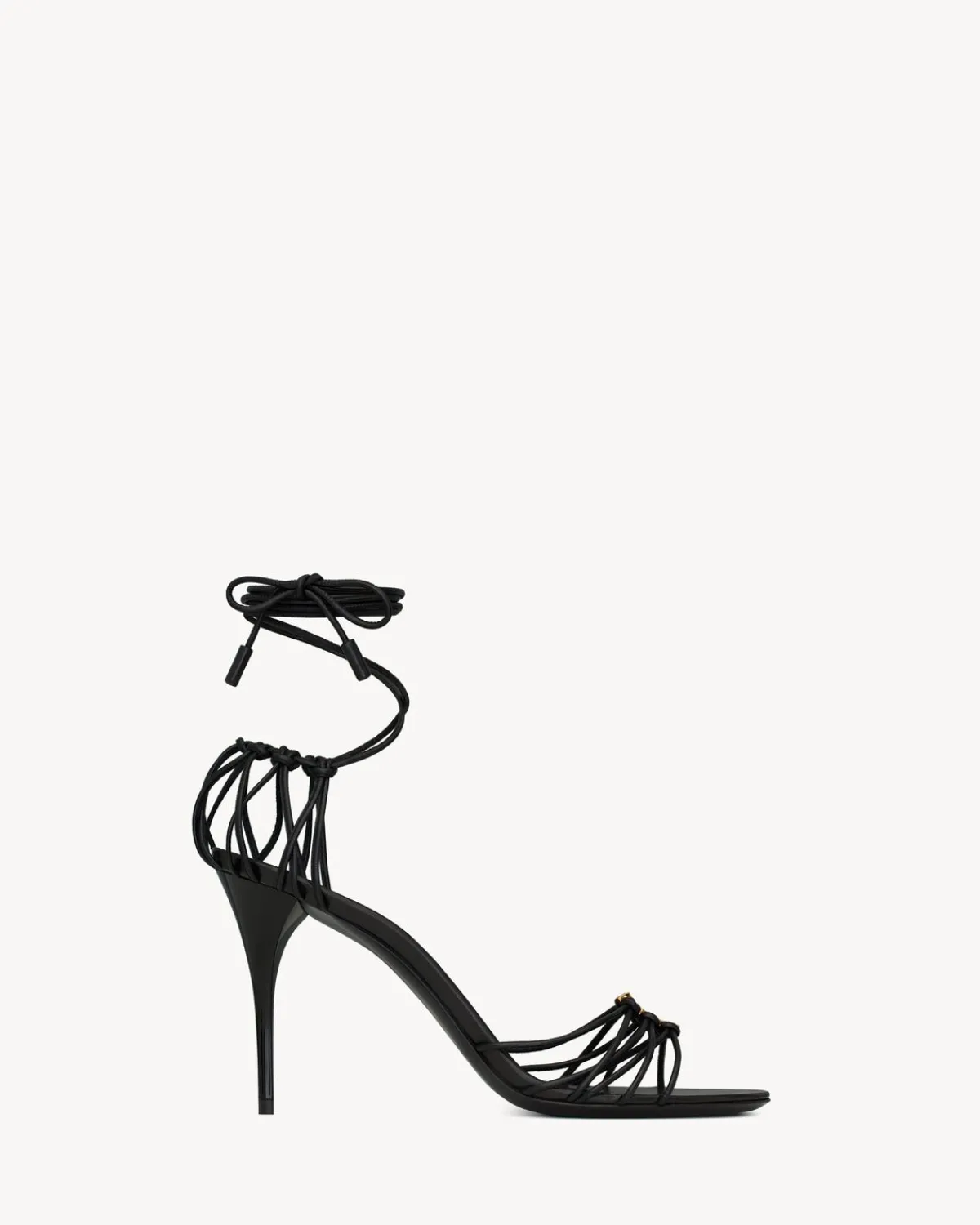 Saint Laurent Sandals-BABYLONE sandals in smooth leather BLACK