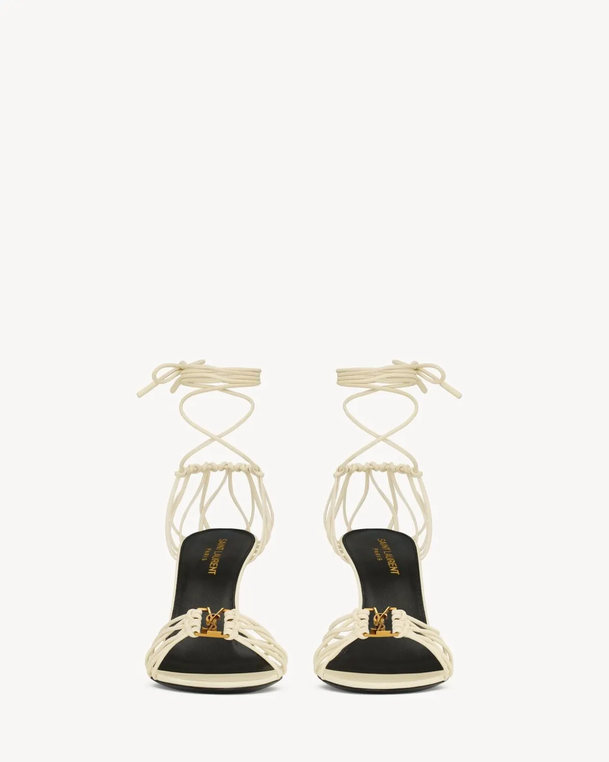 Saint Laurent Sandals-BABYLONE sandals in smooth leather REALBEIGE