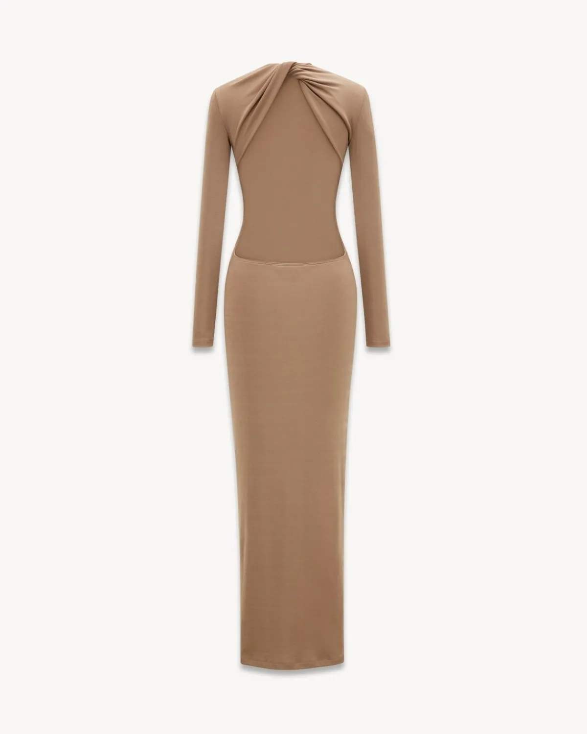 Saint Laurent Dresses And Skirts-backless dress in jersey MARRON