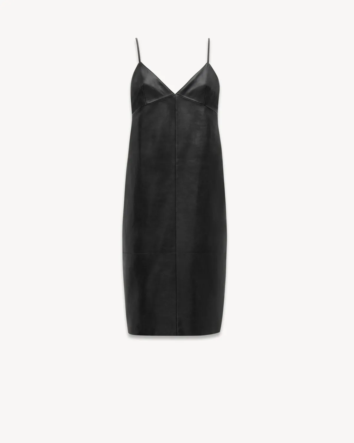 Saint Laurent Dresses And Skirts | Leather And Coats-backless slip dress in lambskin BLACK