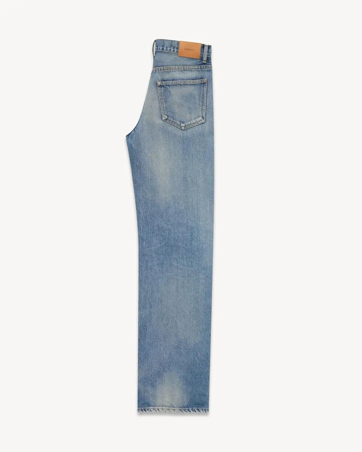 Saint Laurent Denim-Baggy Jeans in Benjamin Blue Denim BENJAMINBLUE