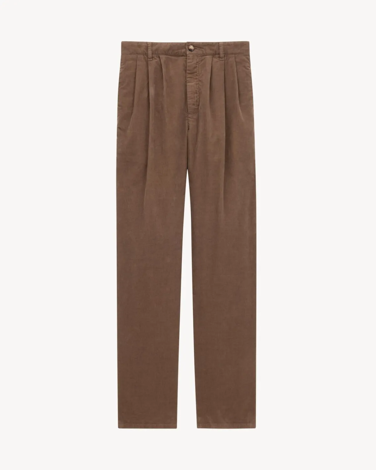 Saint Laurent Denim-baggy pants in corduroy MARRON