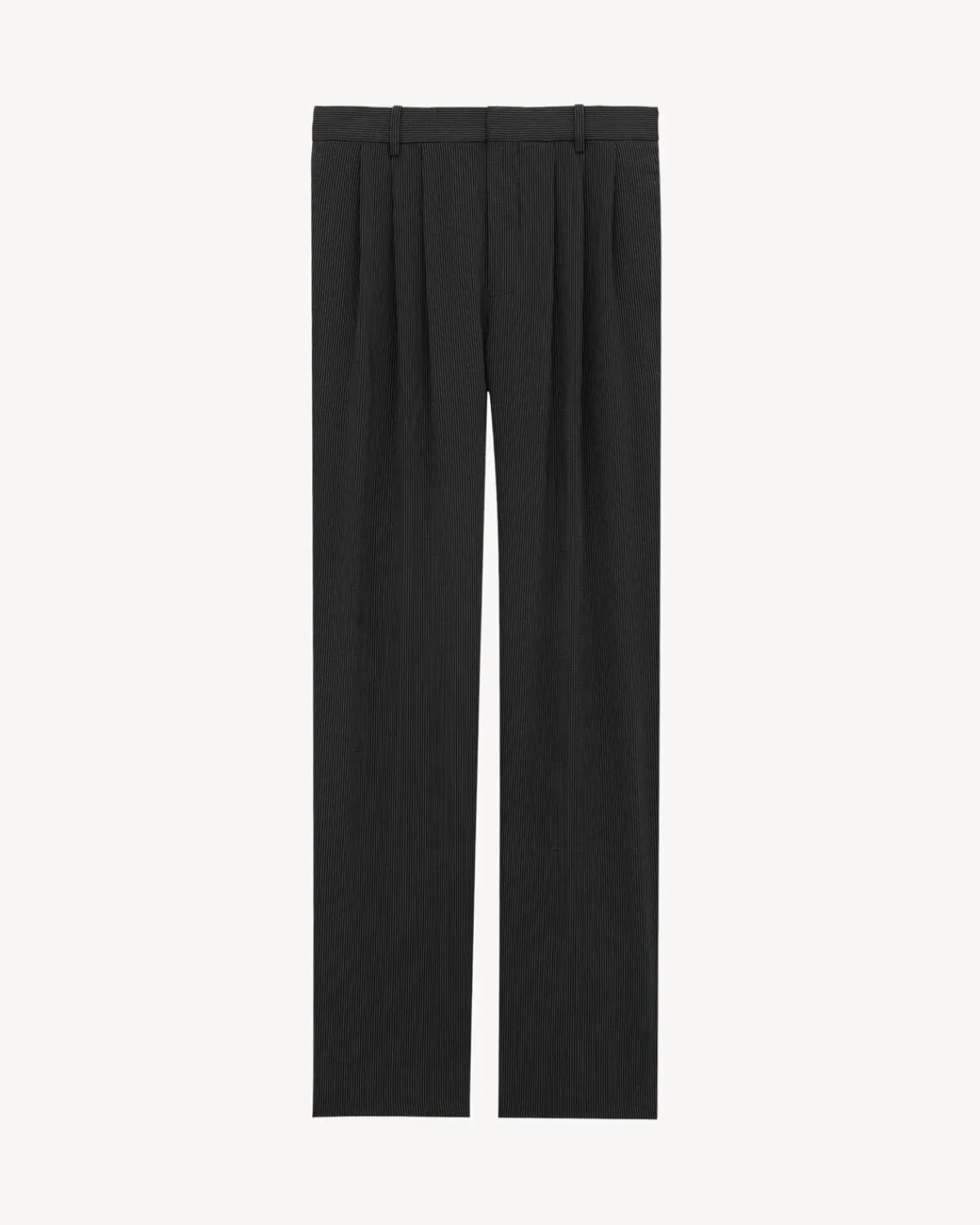 Saint Laurent Jackets And Pants-baggy pants in striped canvas NOIRETCRAIE