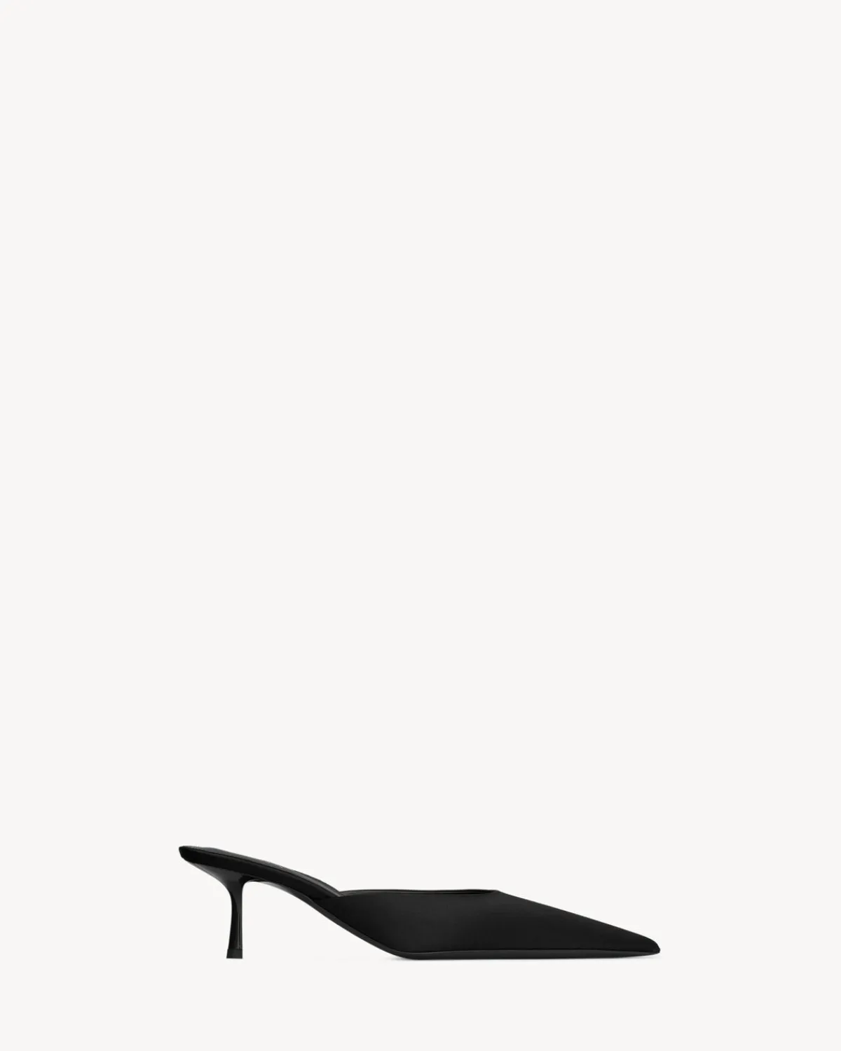 Saint Laurent Pumps And Mules-BARBARA mules in satin crepe BLACK