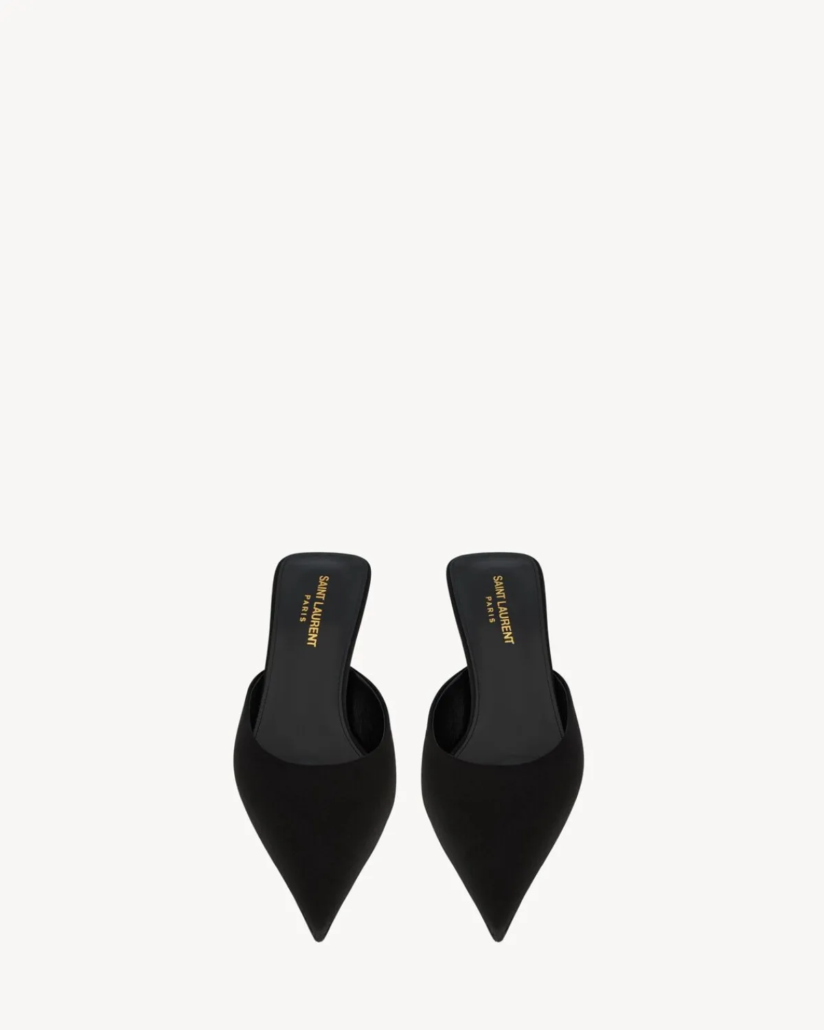 Saint Laurent Pumps And Mules-BARBARA mules in satin crepe BLACK