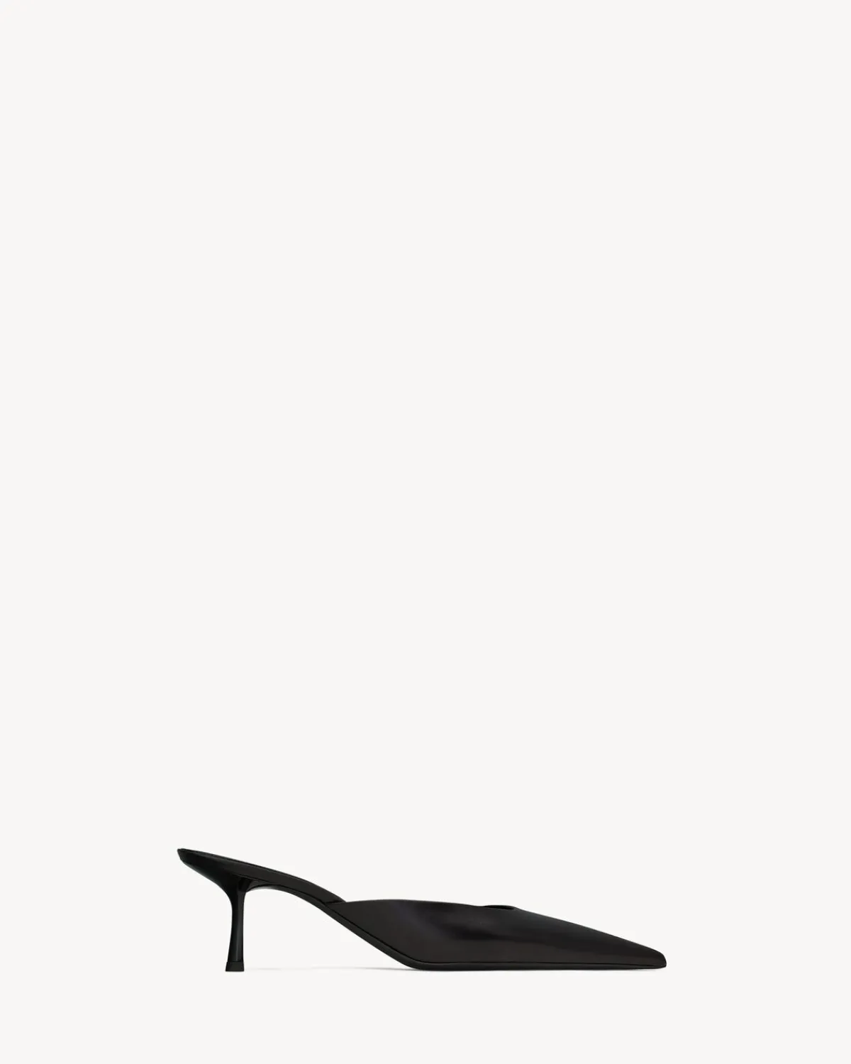 Saint Laurent Pumps And Mules-BARBARA mules in smooth leather BLACK