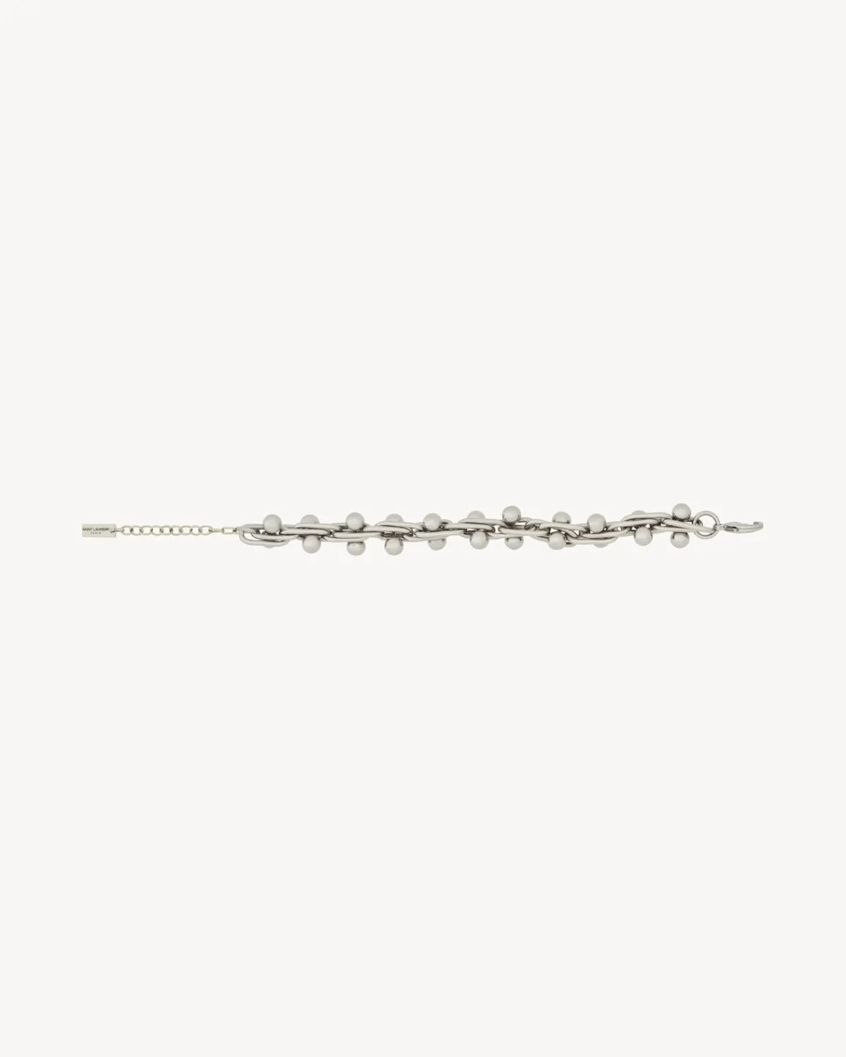 Saint Laurent Jewelry-bell bracelet in metal OXIDIZEDSILVER