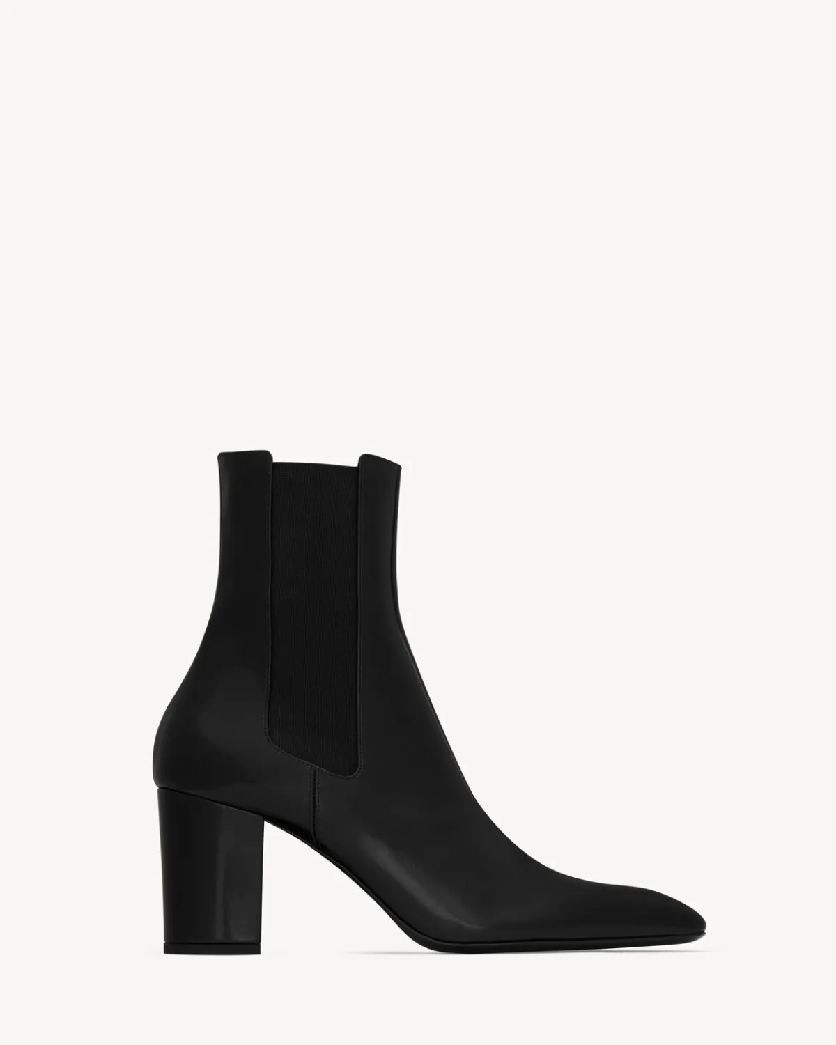 Saint Laurent Boots-BETTY chelsea boots in glazed leather BLACK