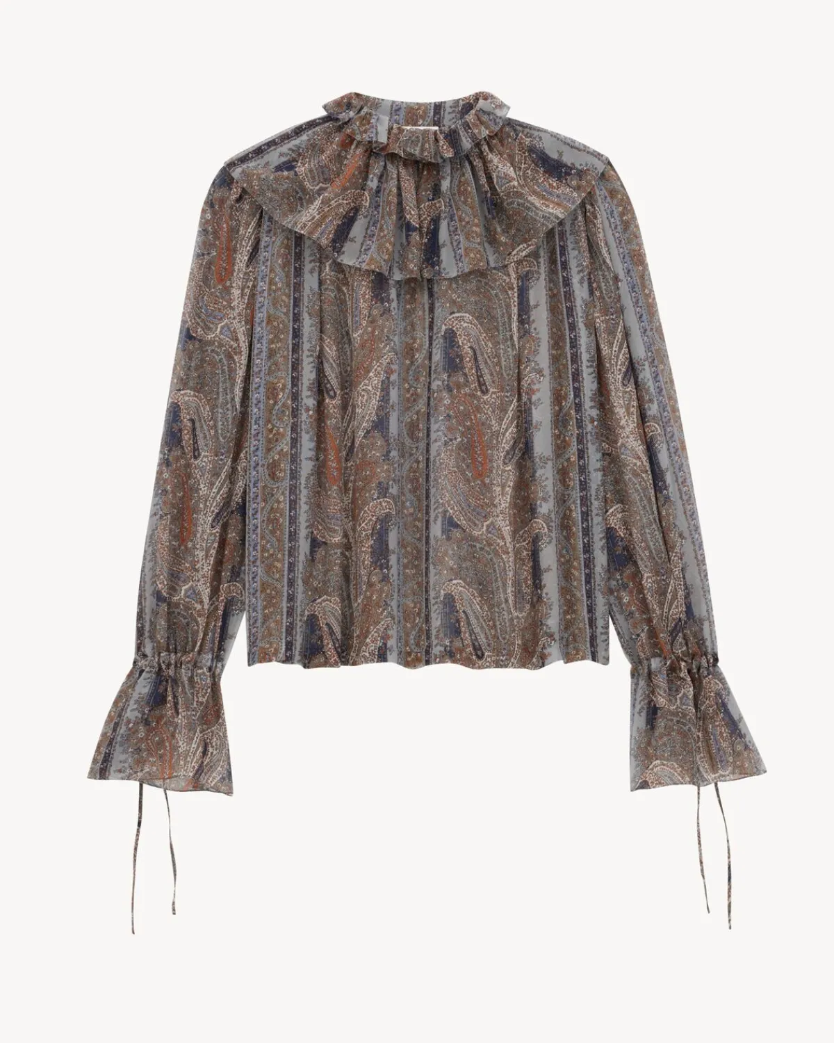 Saint Laurent Shirts And Tops-blouse in paisley silk georgette MULTICOLORE