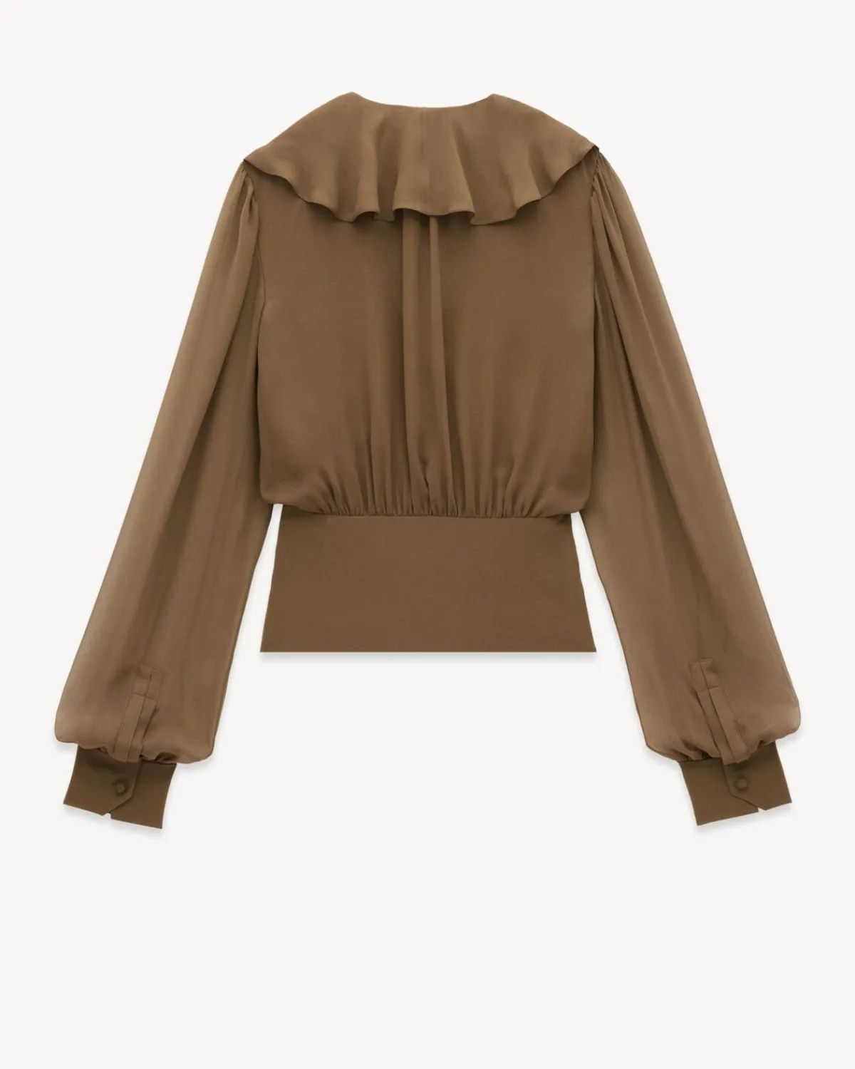 Saint Laurent Shirts And Tops-blouse in silk crepe muslin BRONZE