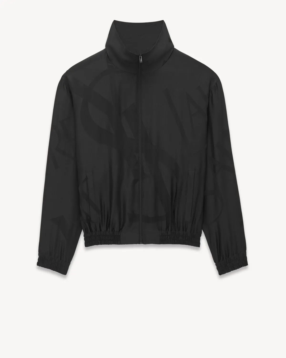 Saint Laurent Outerwear-blouson in oversized CASSANDRE silk twill BLACK