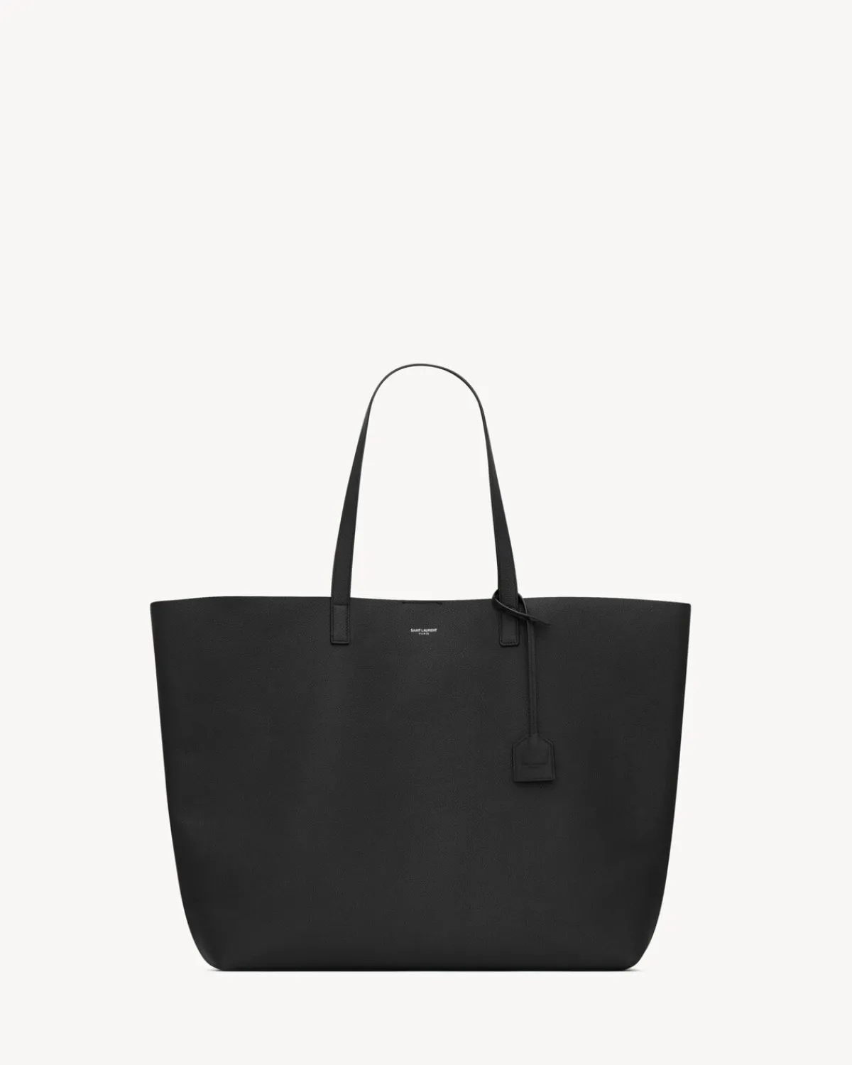 Saint Laurent Totes-Bold East/West shopping bag in grained leather NOIR