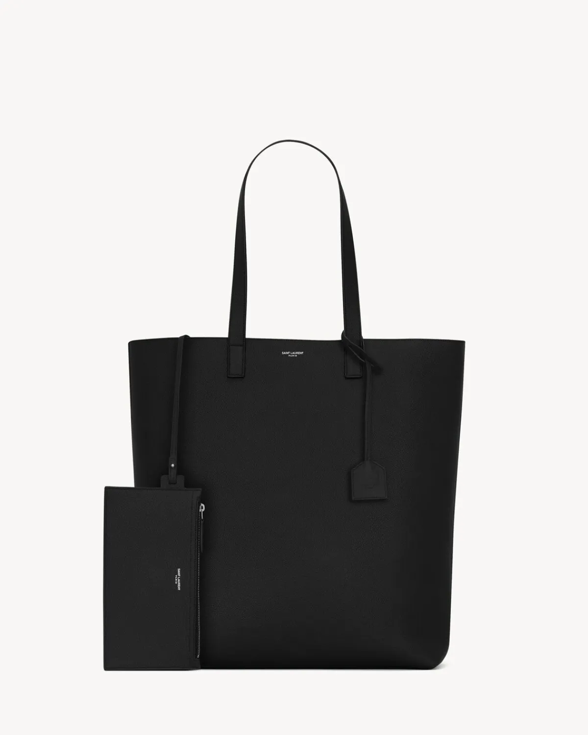 Saint Laurent Totes-BOLD shopping bag in grained leather BLACK