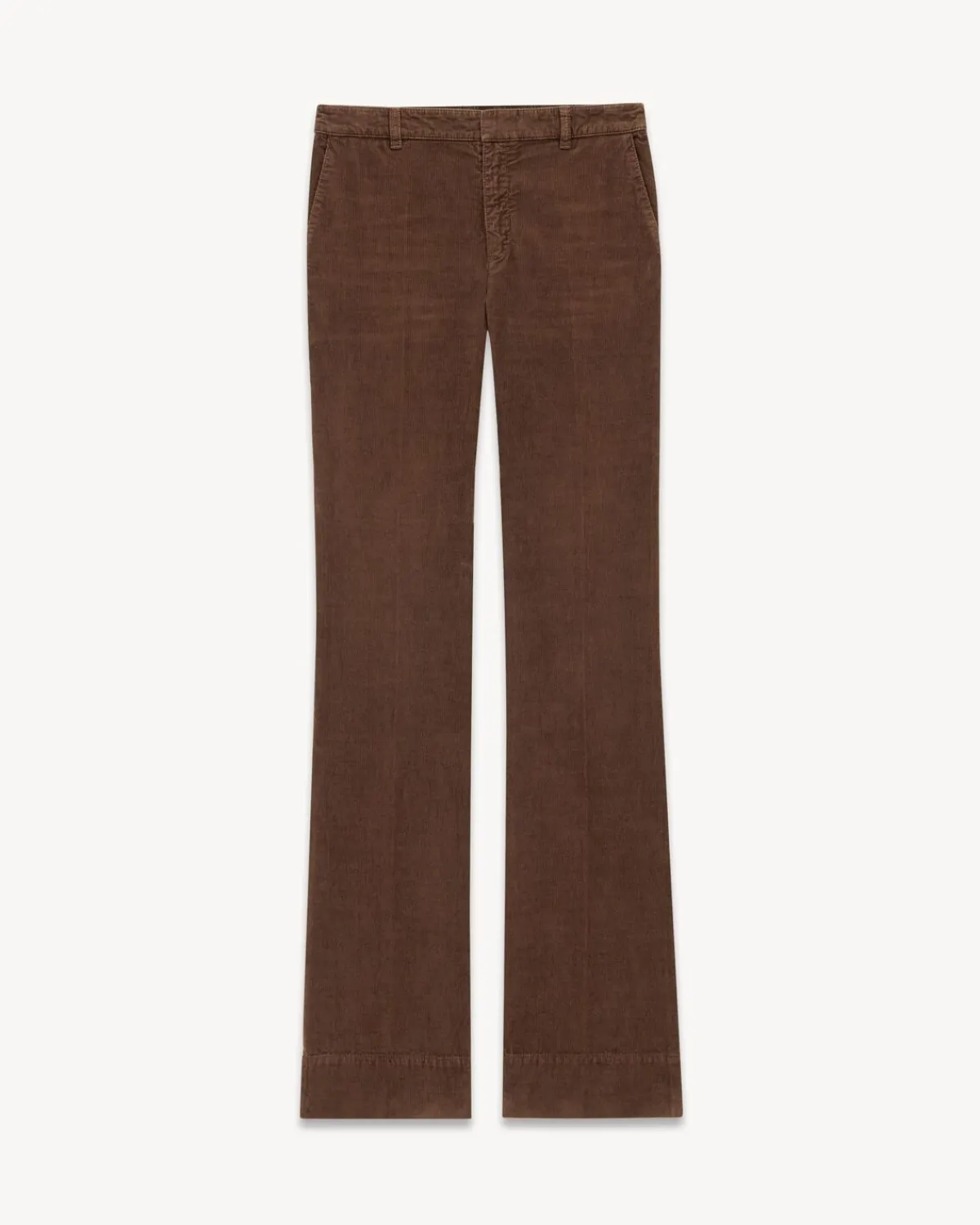 Saint Laurent Denim-bootcut pants in corduroy BROWN