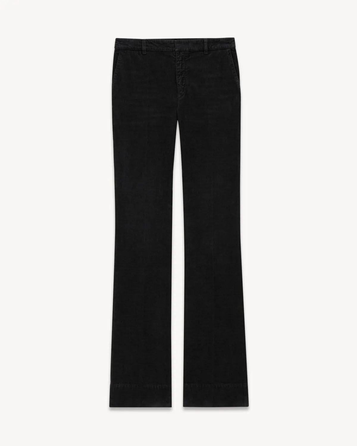 Saint Laurent Denim-Bootcut Pants in Corduroy BLACK