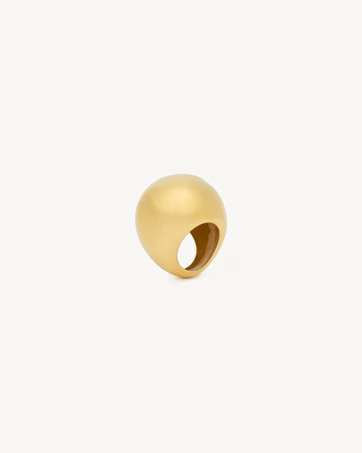 Saint Laurent Brooches And Rings-bubble ring in metal GOLD