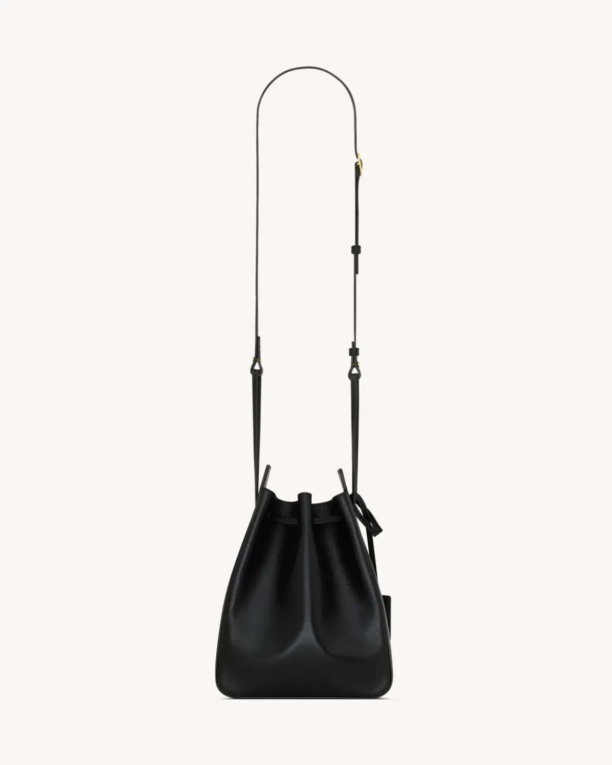 Saint Laurent Mini Bags-bucket bag in leather BLACK