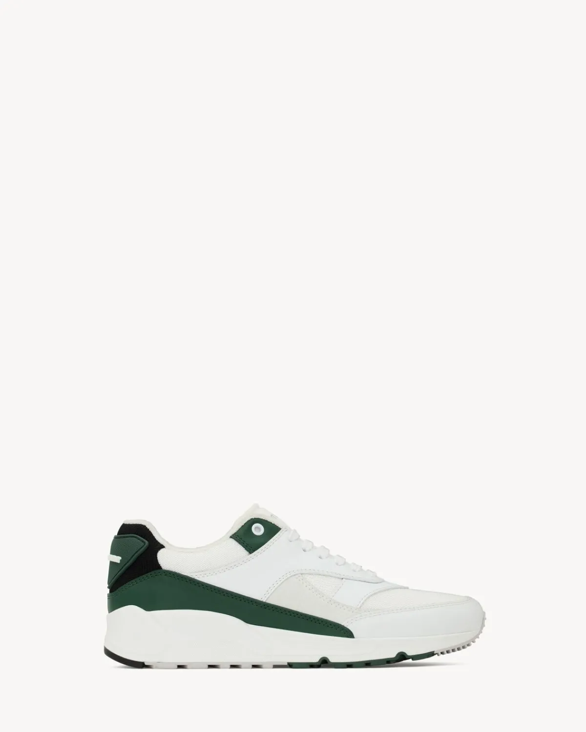 Saint Laurent Sneakers-BUMP sneakers in smooth leather WHITEANDDARKBASIL