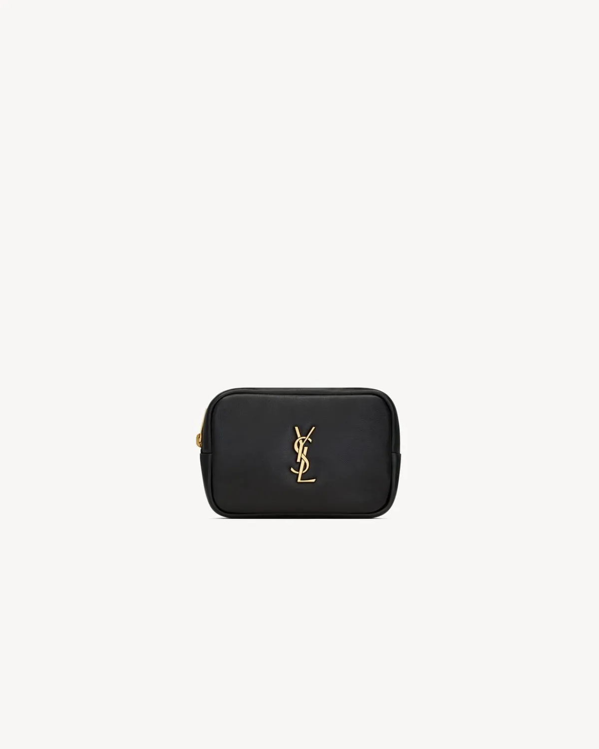 Saint Laurent Cases And Holders-CALYPSO baby cosmetic pouch in lambskin BLACK