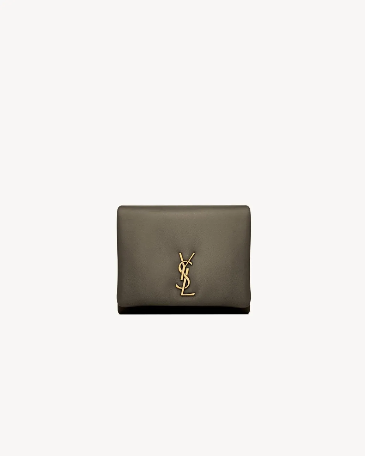 Saint Laurent Wallets-CALYPSO compact wallet in lambskin LIGHTMUSK