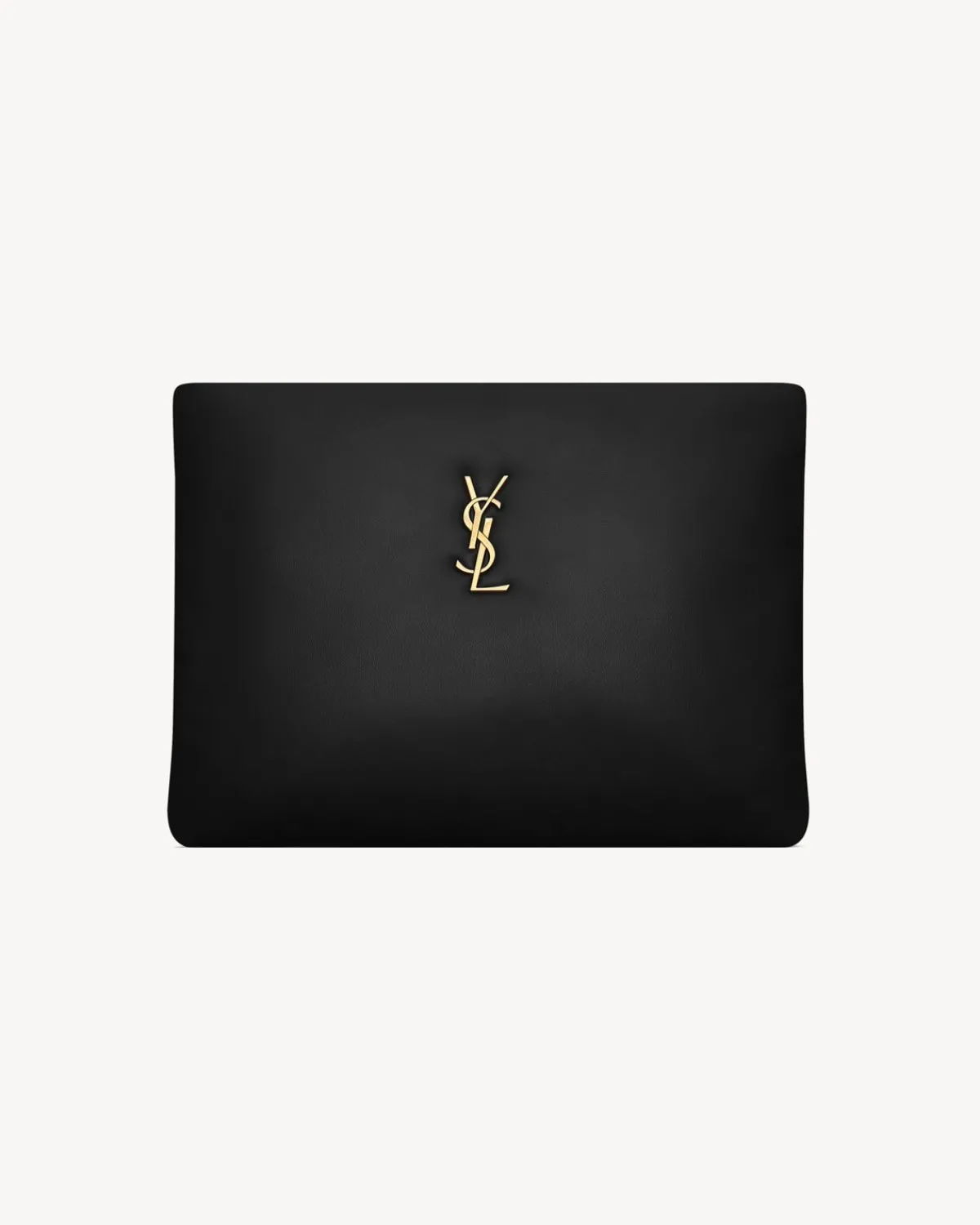 Saint Laurent Pouches-CALYPSO large pouch in lambskin BLACK