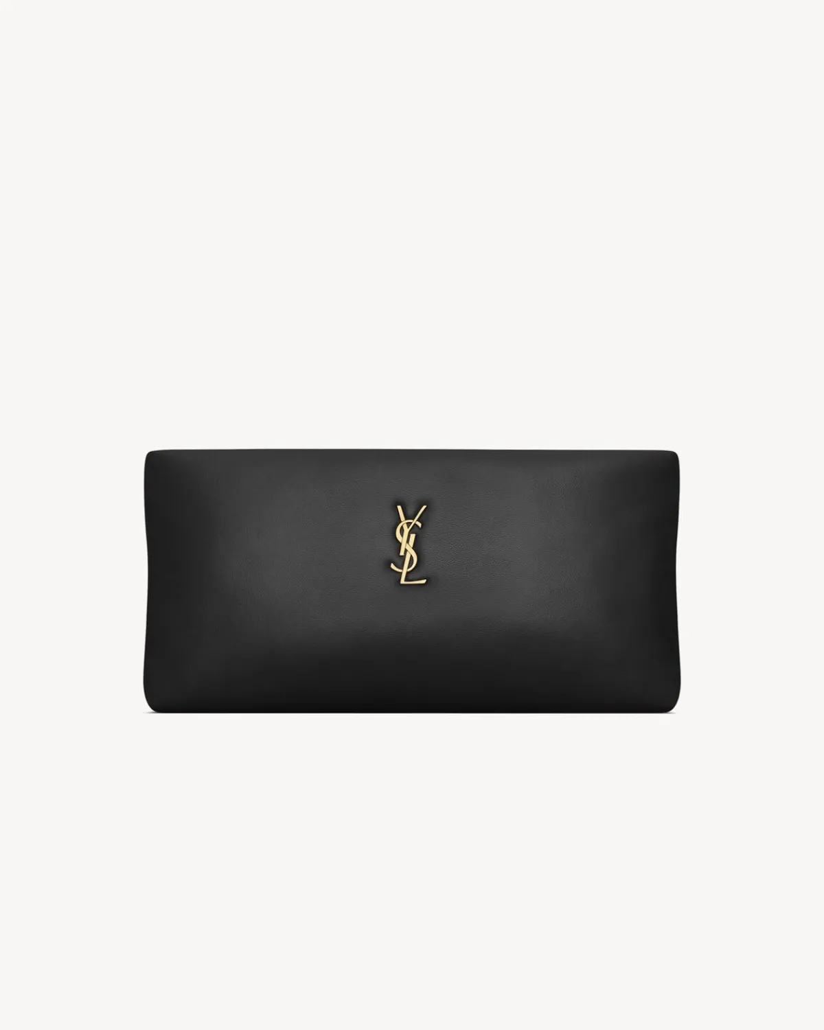 Saint Laurent Pouches-CALYPSO long pouch in lambskin BLACK