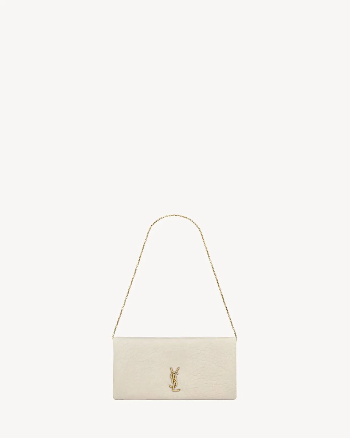 Saint Laurent Mini Bags-CALYPSO mini bag in grained lambskin BLANCVINTAGE