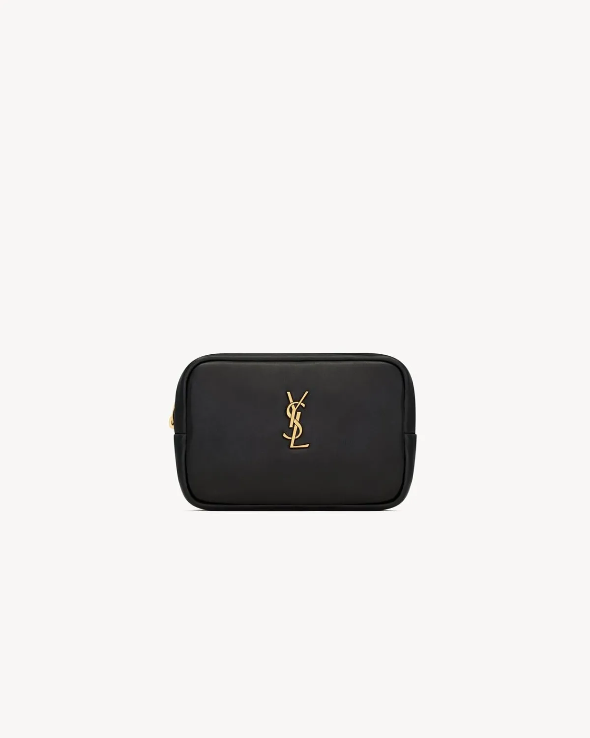 Saint Laurent Cases And Holders-CALYPSO mini cosmetic pouch in lambskin BLACK