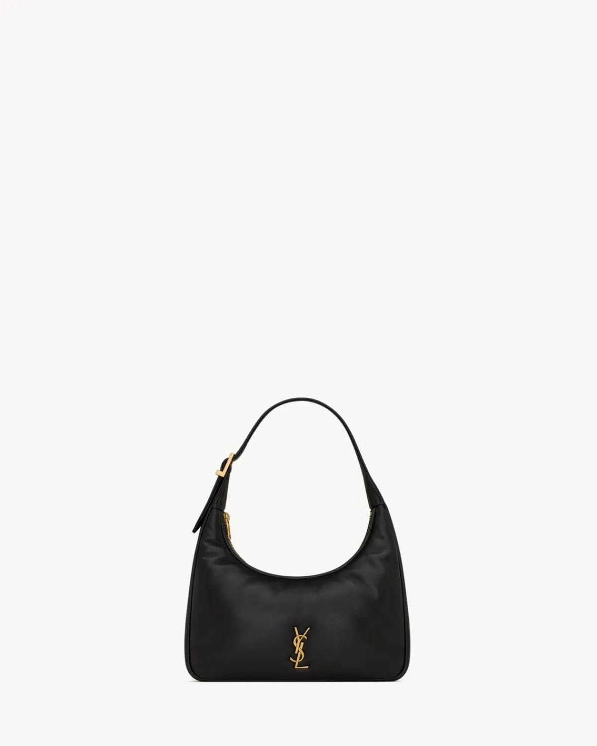 Saint Laurent Mini Bags-CALYPSO mini hobo in plunged lambskin BLACK