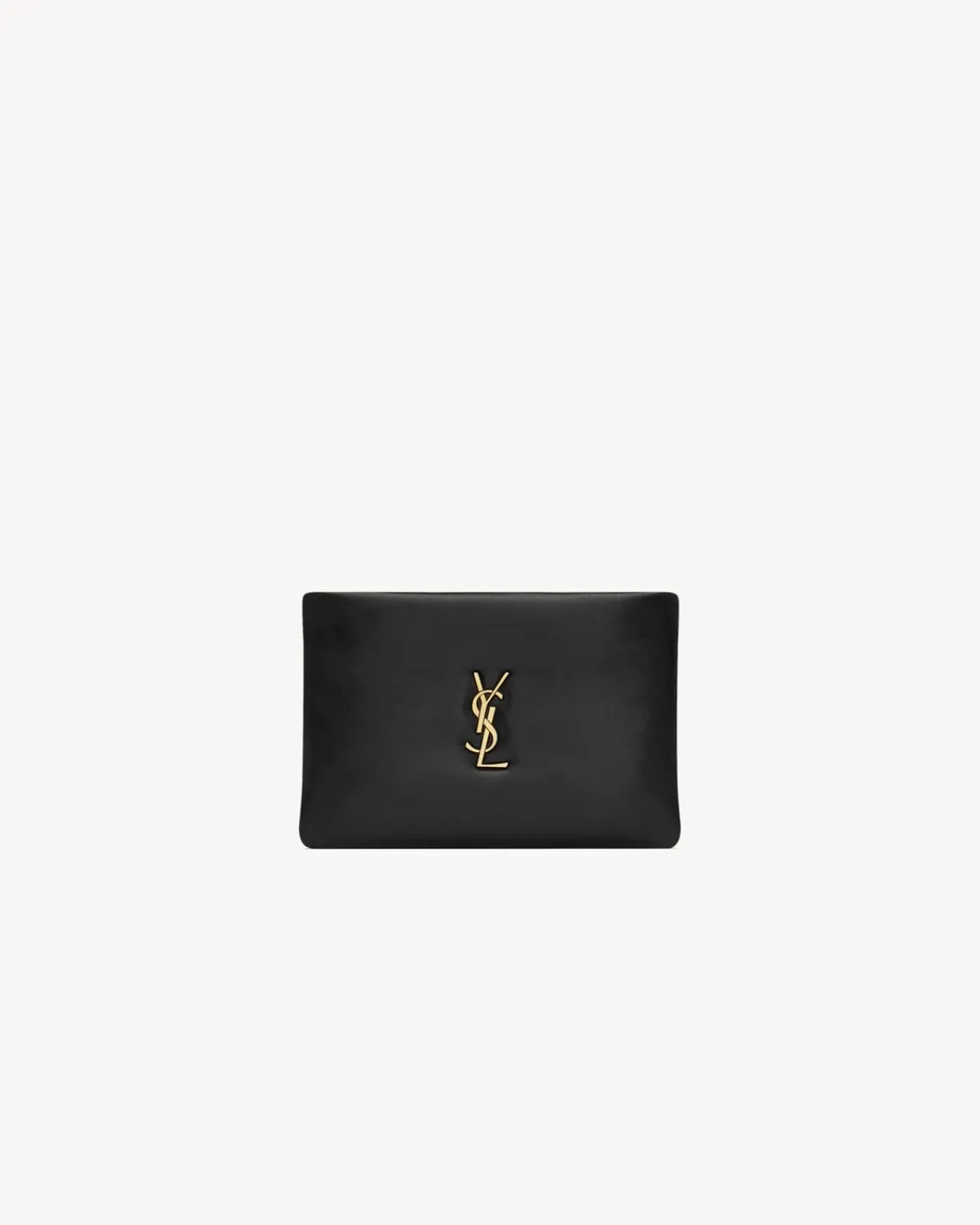 Saint Laurent Card Cases-CALYPSO mini pouch in lambskin BLACK