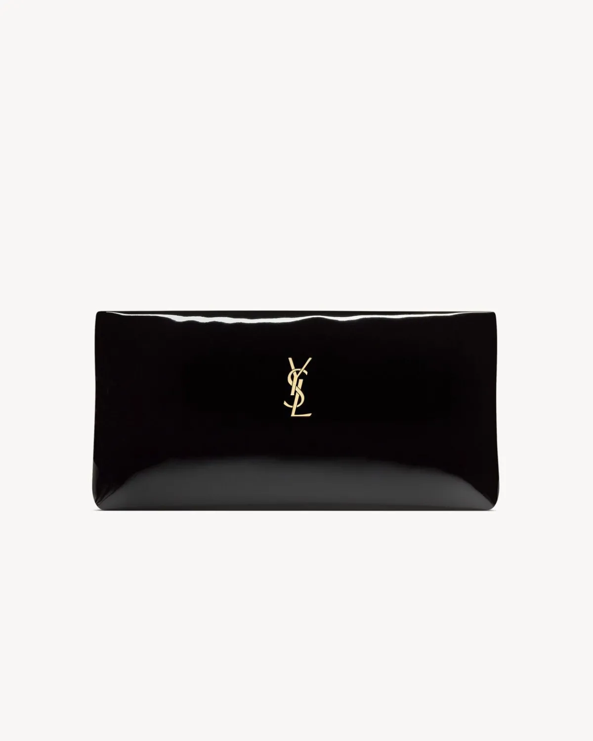 Saint Laurent Pouches-CALYPSO pouch in shiny canvas BLACK