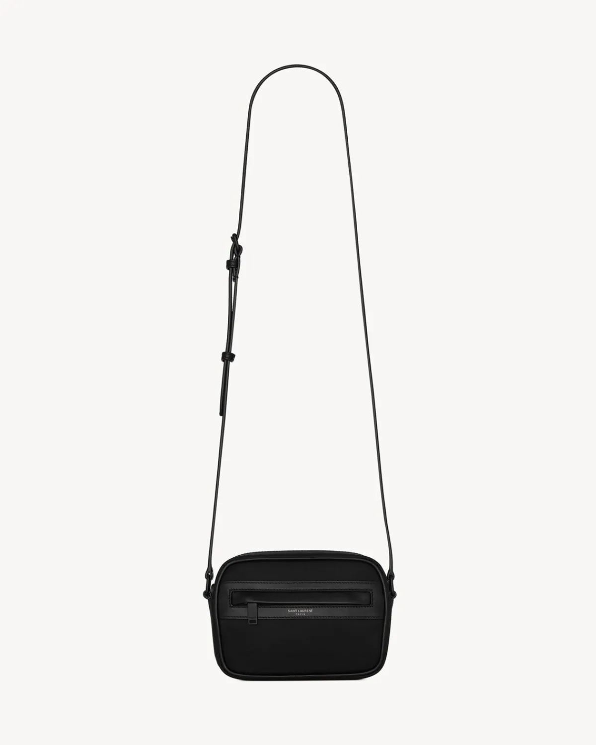 Saint Laurent Messengers-CAMP SMALL CAMERA BAG IN ECONYL® AND LAMBSKIN BLACK