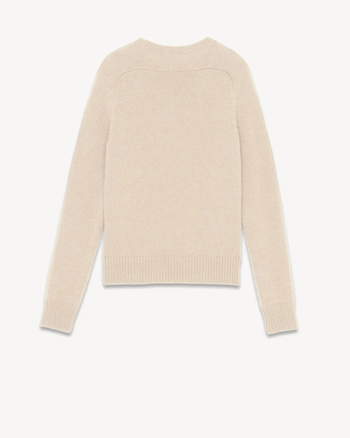 Saint Laurent Knitwear-Cashmere Sweater NATURAL