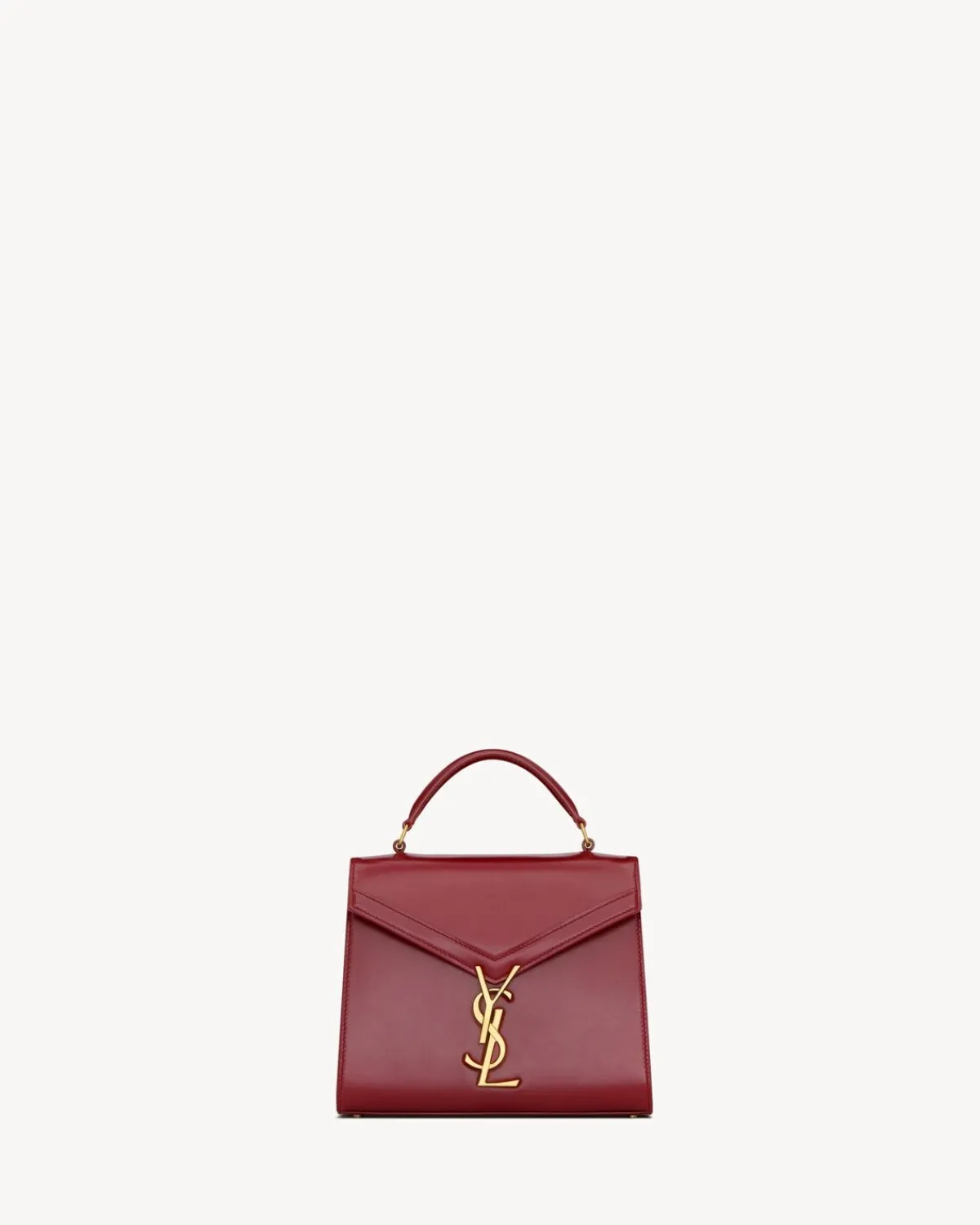 Saint Laurent Top Handles-CASSANDRA mini in BOX ROUGEMERLOT