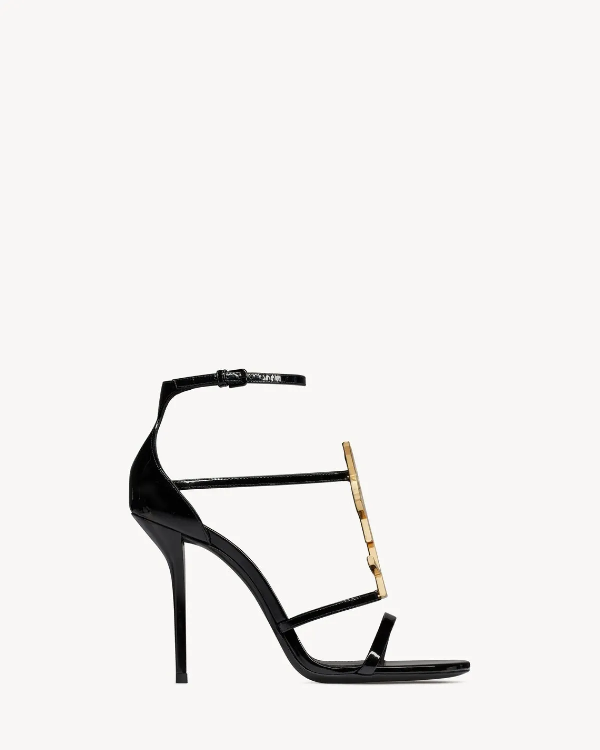 Saint Laurent Sandals-Cassandra sandals in patent leather NOIR