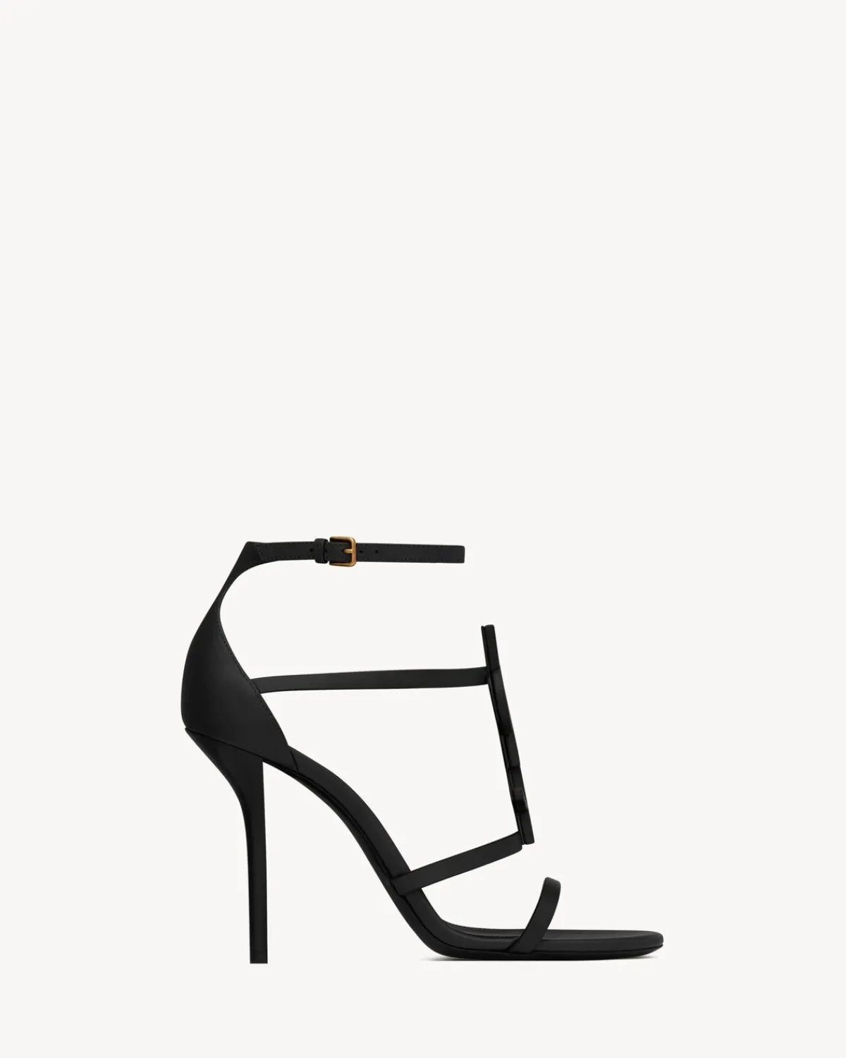 Saint Laurent Sandals-Cassandra sandals in smooth leather BLACK