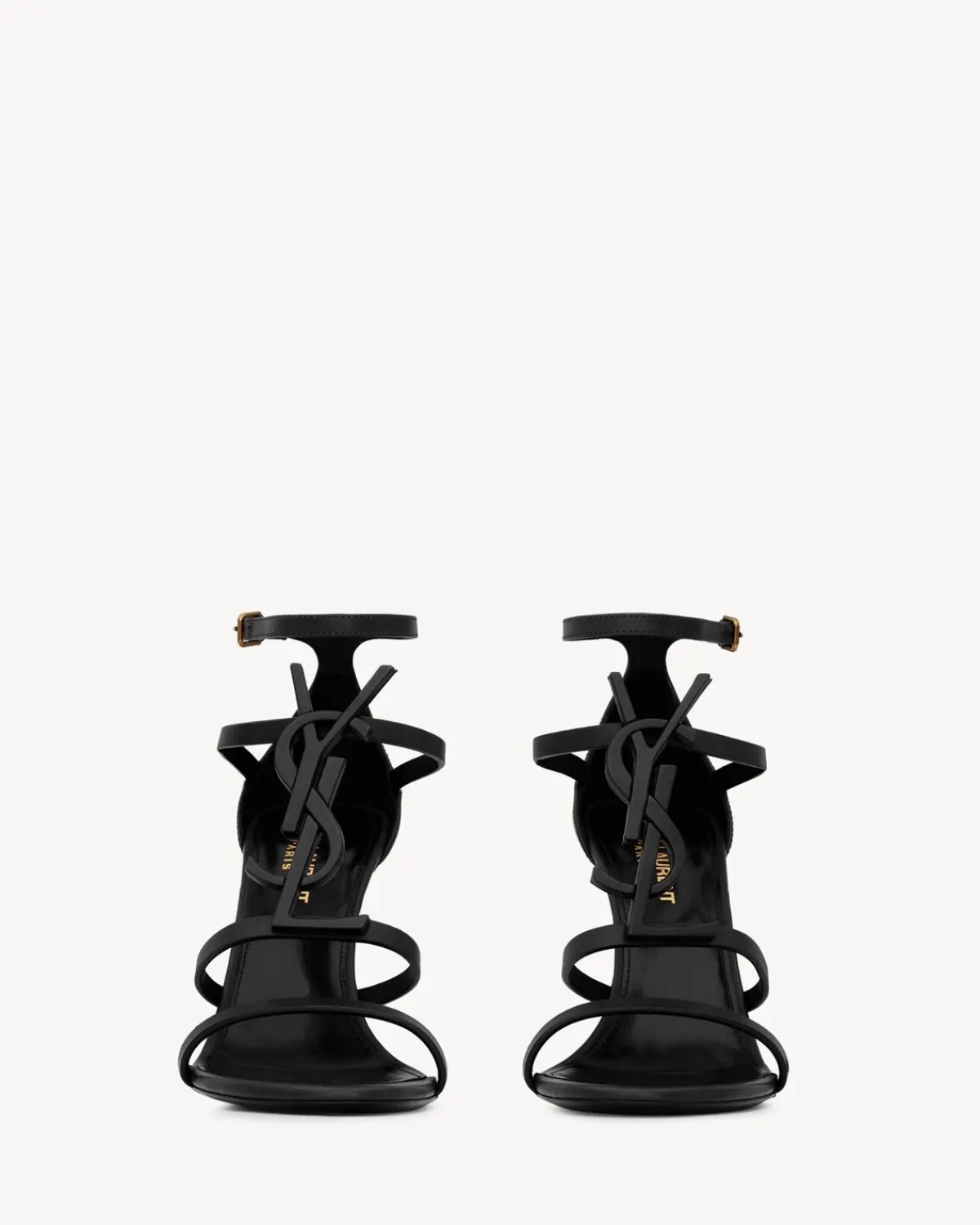 Saint Laurent Sandals-Cassandra sandals in smooth leather BLACK