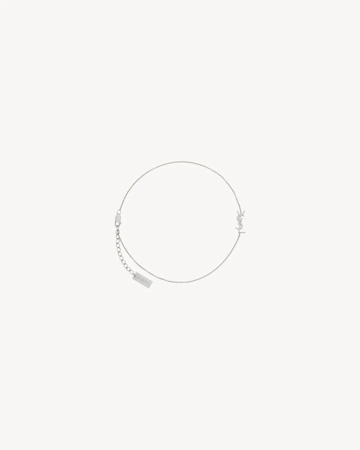 Saint Laurent Fine Jewelry-CASSANDRE ankle bracelet in 18K grey gold GREYGOLD