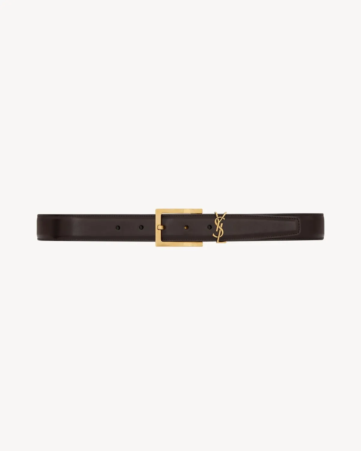 Saint Laurent Belts-CASSANDRE belt in shiny leather SPICEDAPPLE