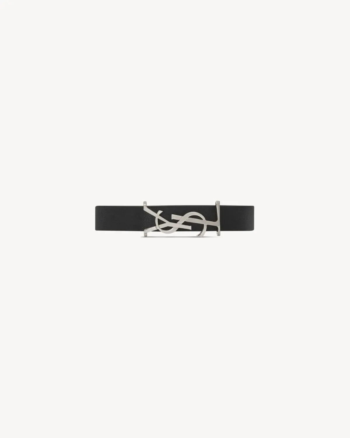 Saint Laurent Cuffs And Bracelets | Jewelry-CASSANDRE bracelet in leather BLACK