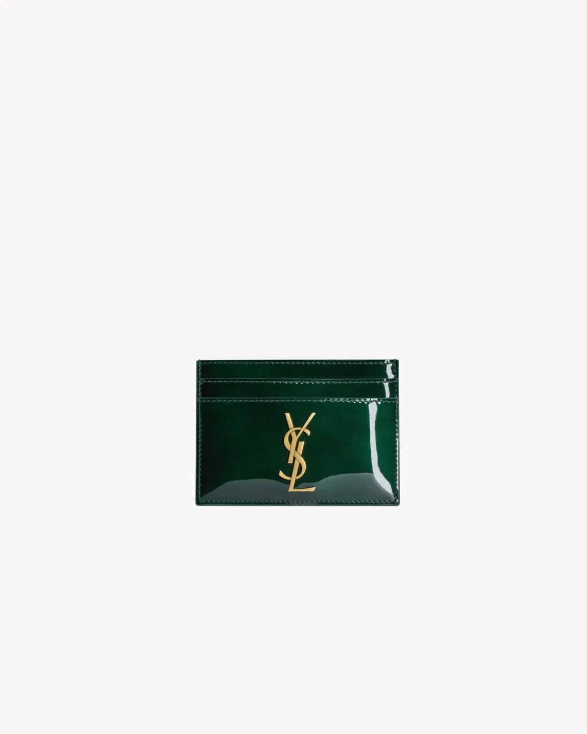 Saint Laurent Card Cases-CASSANDRE card case in patent leather FIRLEAF