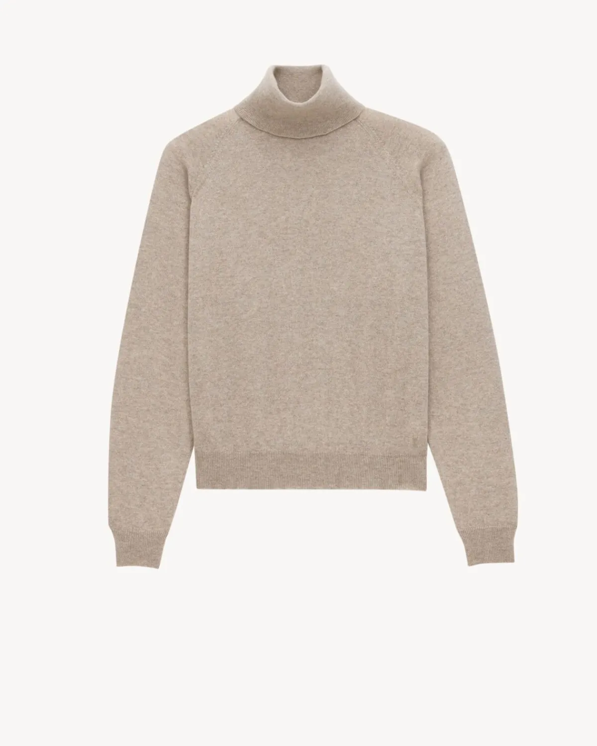 Saint Laurent Knitwear-CASSANDRE cashmere sweater BEIGE