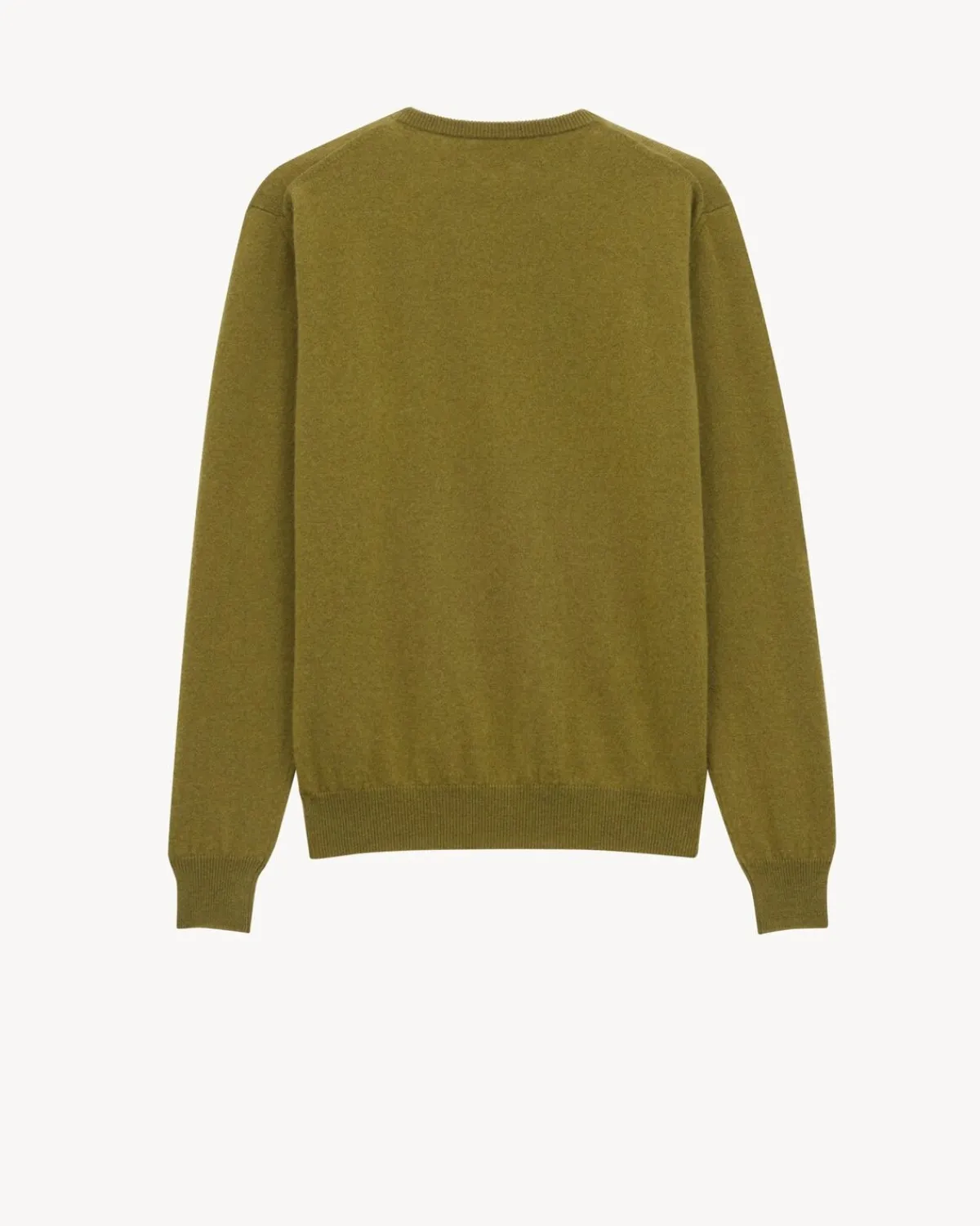 Saint Laurent Knitwear-CASSANDRE CASHMERE SWEATER KAKI